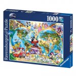 Disney's World Map - 1000pc